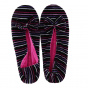 Women's Striped Ballet Flats with Leather Sole - Isotoner