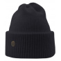 Norden Cuffed Beanie Merino Wool Black - Super Yellow