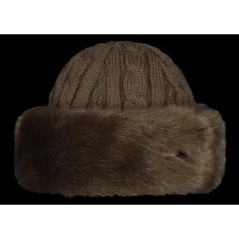 Toque / Bonnet Cable Fausse Fourrure Chocolat - Barts  Reference : 18852| Chapellerie Traclet