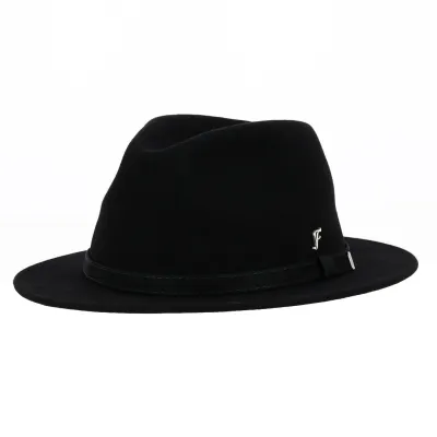 Chapeau Traveller Fédora Carnaval Feutre poil Noir - Fléchet Reference : 18855 | Chapellerie Traclet