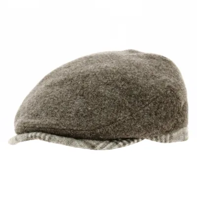 Casquette Plate Laine & Cachemire Marron - Flechet Reference : 18858 | Chapellerie Traclet