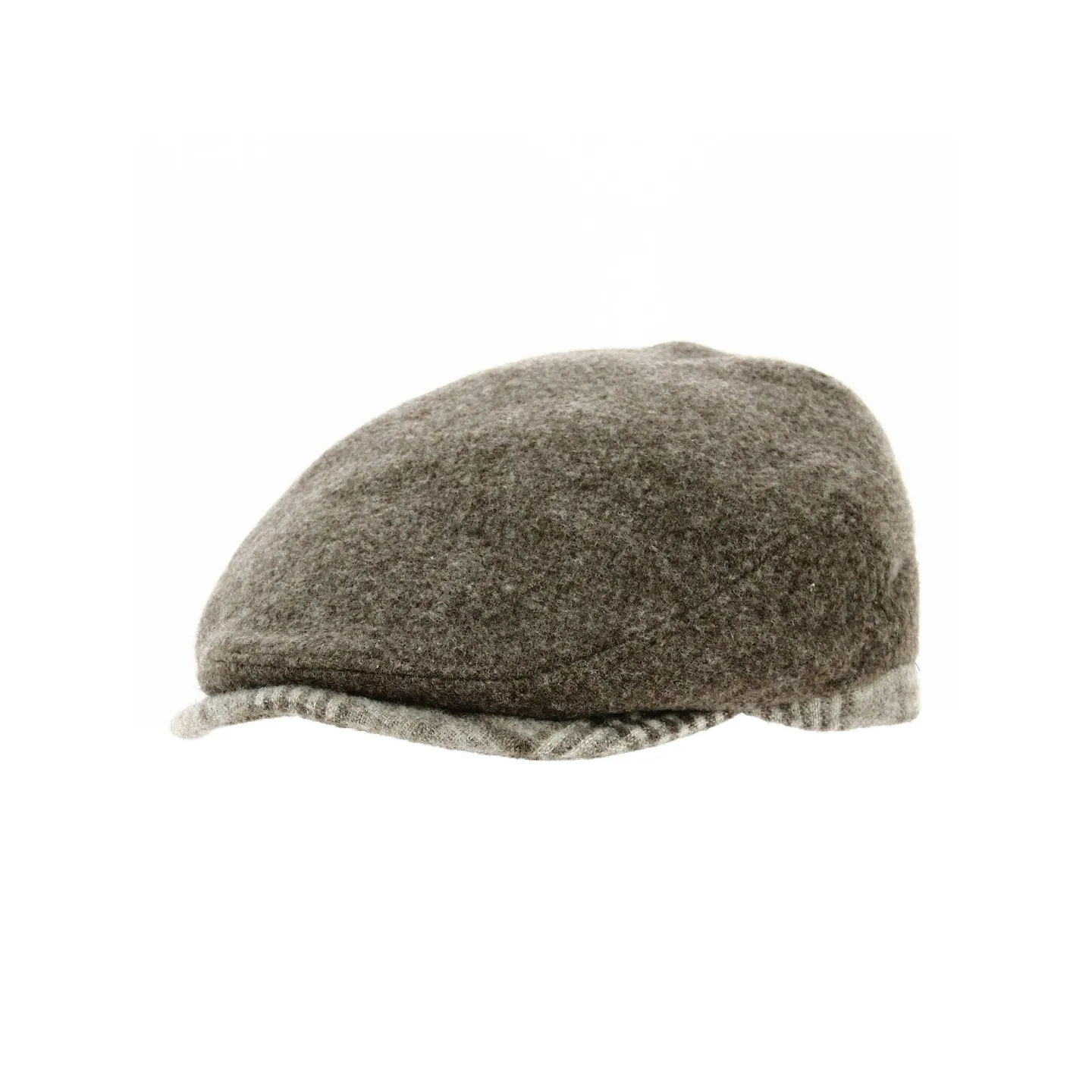 Brown Wool & Cashmere Flat Cap - Flechet Reference: 18858 | Chapellerie Traclet