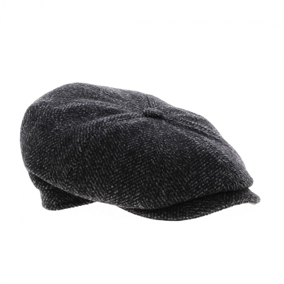 8 ribbed cap Anthracite Wool - Fléchet 8 ribbed cap Anthracite Wool - Fléchet