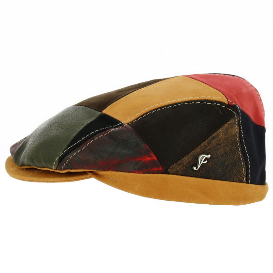 Casquette Plate Chambéon Patchwork Cuir - Fléchet