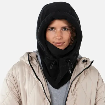 Black Polyester Hoodieclava Balaclava - Barts Reference: 18876 | Traclet Hat Shop