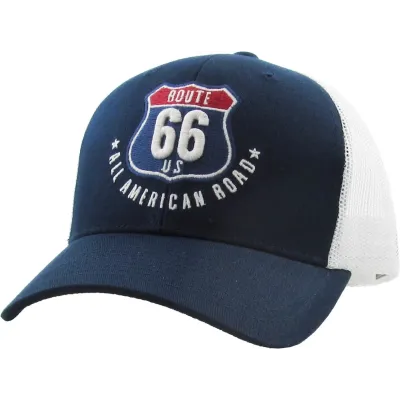 Casquette Snapback Route 66 Bleu & Blanc - Kbthos