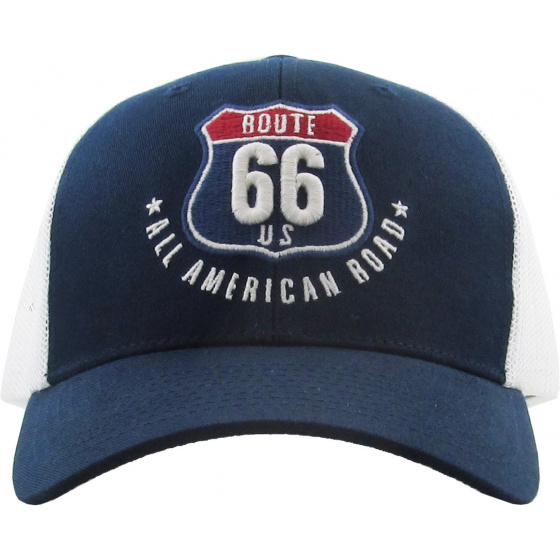 Route 66 Blue & White Snapback Cap - Kbthos