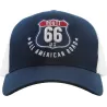 Casquette Snapback Route 66 Bleu & Blanc - Kbthos Reference : 18883| Chapellerie Traclet