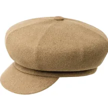 Spitfire Newsboy Cap Camel in Wool - Kangol Reference: 8732 | Traclet Hat Shop