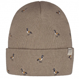 Barts Vinson Short Beanie with Goose Embroidery - Taupe