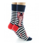 Chaussettes Homard Rayé Laine Made in France - Berthe