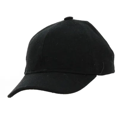 Casquette Baseball Panno Laine Noire - Traclet Reference : 18906 | Chapellerie Traclet