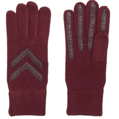 Wool Chevron Leather Gloves - Isotoner Reference: 15064 | Traclet Hat Shop