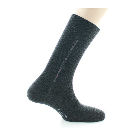 Men's Socks for Sensitive Legs Anthracite Made in France - Perrin