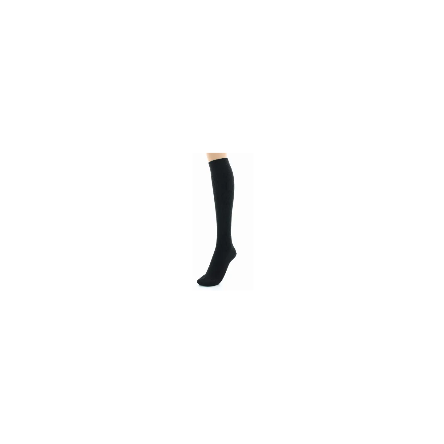 High Mid-Calf Wool Socks Black Made in France - Perrin Reference: 18915| Chapellerie Traclet