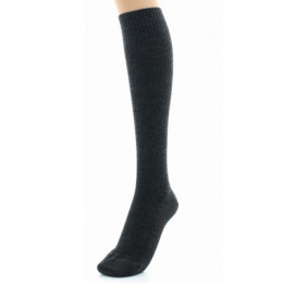 Knee-High Wool Socks Anthracite Made in France - Perrin