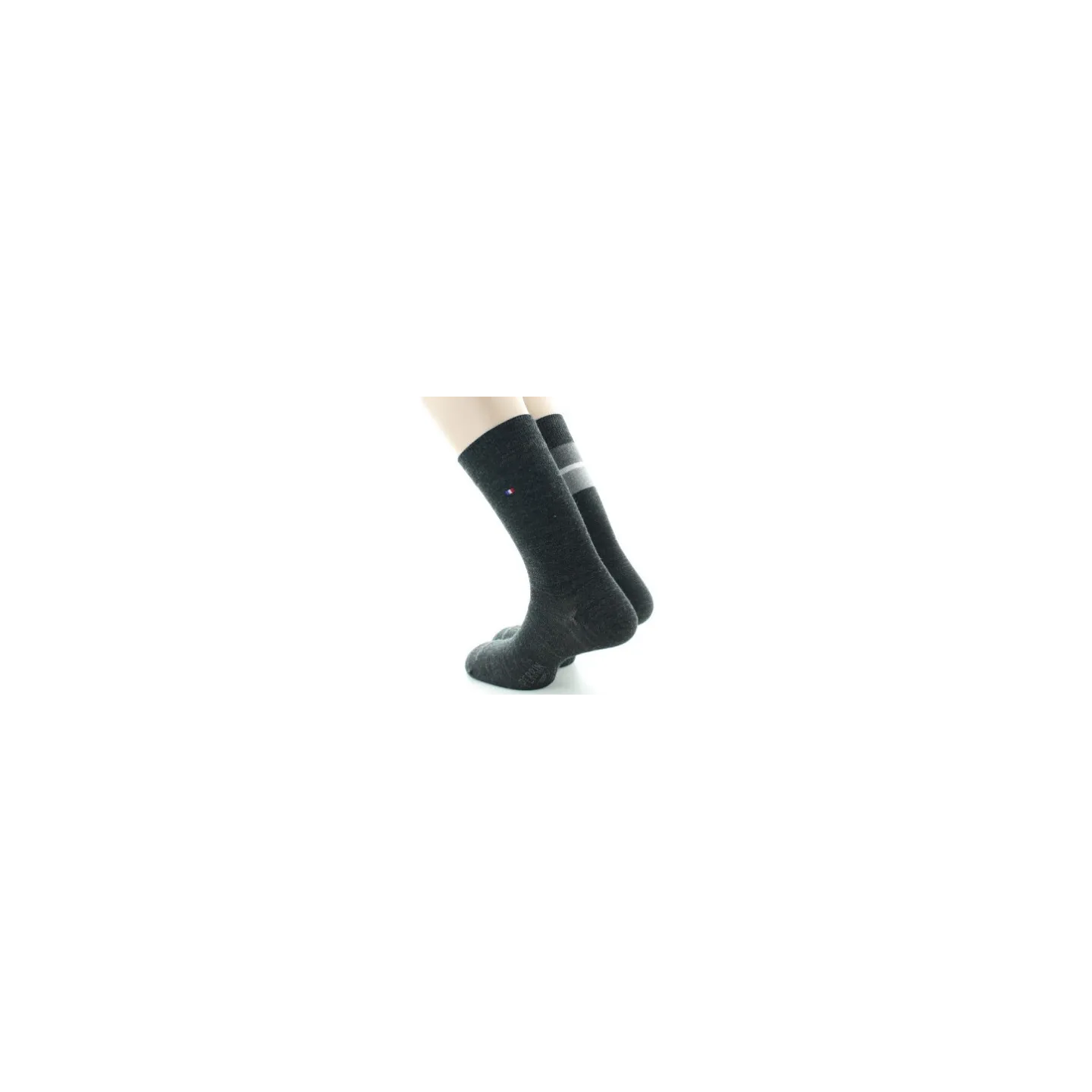 Set of 2 Men's Anthracite Wool Socks Made in France - Perrin  Reference: 18917| Chapellerie Traclet