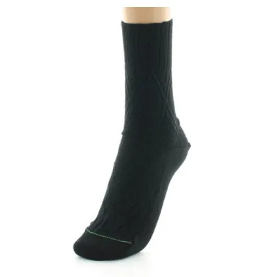 Women's Organic Wool Socks Black Made in France - Perrin Reference: 18918| Traclet Hat Shop