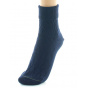 Women's Organic Wool Navy Socks Made in France - Perrin