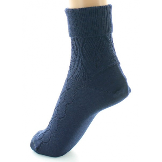 Chaussettes Femme Laine Bio Marine Made in France - Perrin