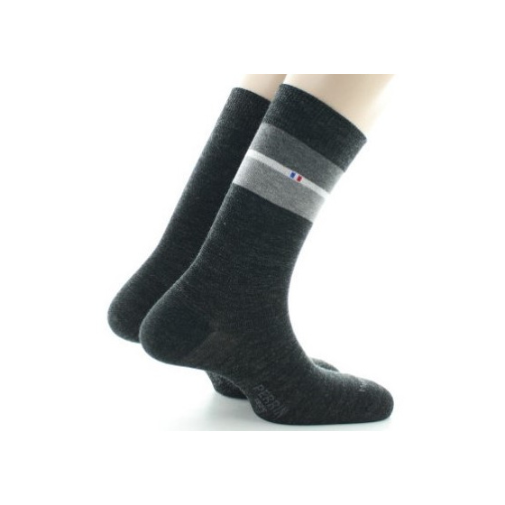 Lot 2 Chaussettes Hommes Unie Laine Made in France - Perrin Lot 2 Chaussettes Hommes Unie Laine Made in France - Perrin