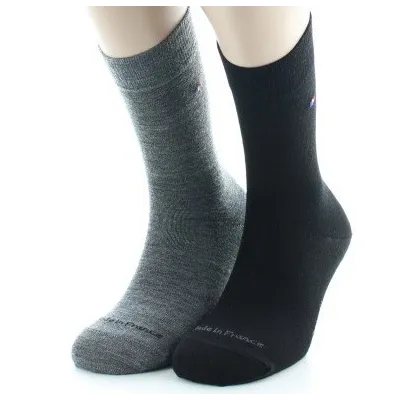 Lot 2 Chaussettes Hommes Unie Laine Made in France - Perrin