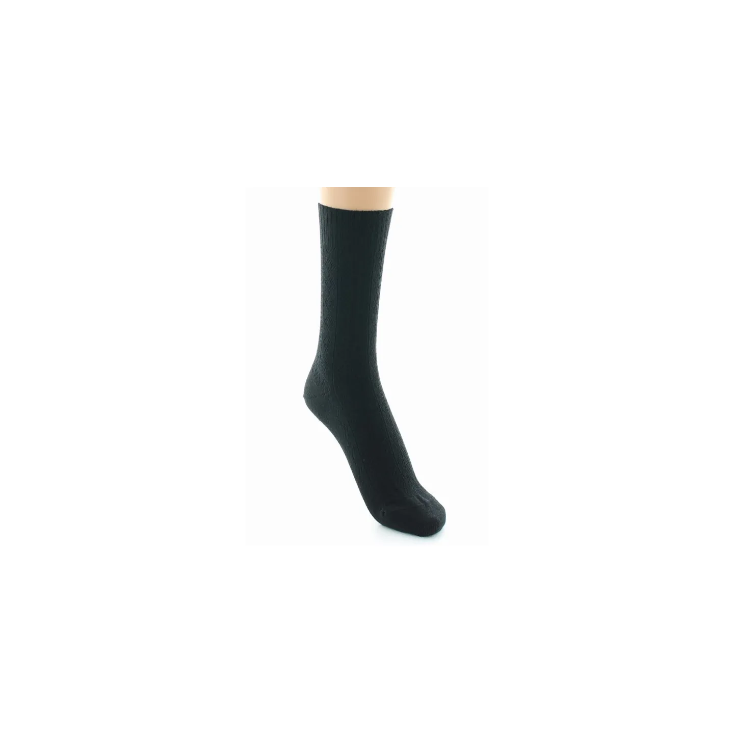 Women's Ribbed Glitter Black Socks Made in France - Perrin Perrin Reference: 18922 Chapellerie Traclet