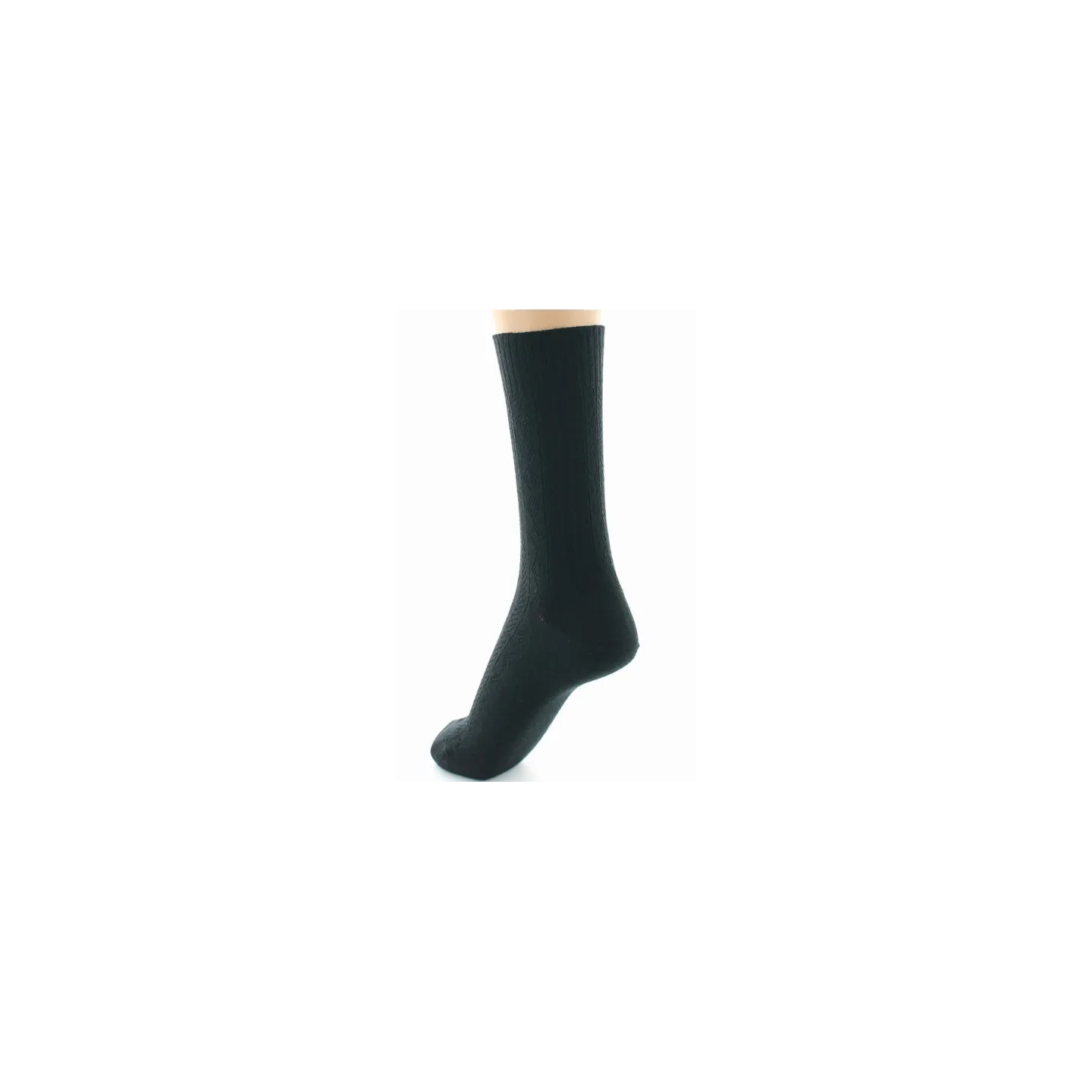 Women's Ribbed Glitter Black Socks Made in France - Perrin Perrin Reference: 18922 Chapellerie Traclet