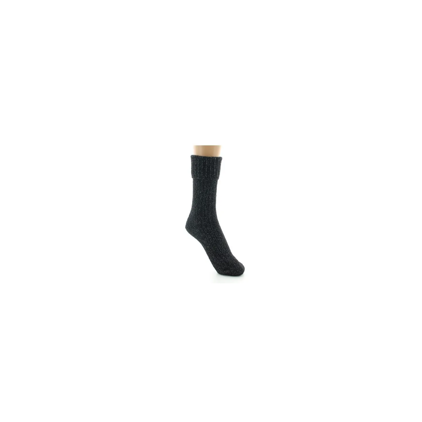 Chaussettes Femme A Cotes Noir Pailleté Made in France - Perrin  Perrin Reference : 18922 Chapellerie Traclet