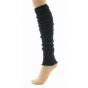 Women's Black Glittery Fingerless Gloves Made in France - Perrin