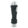 Women's Black Glittery Fingerless Gloves Made in France - Perrin  Reference: 18924 Chapellerie Traclet