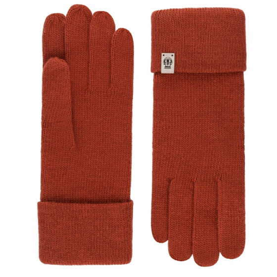 Wool and Cashmere Gloves Rust - Roeckl