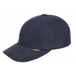 Navy Wool Jockey Ear Flap Cap - Göttmann