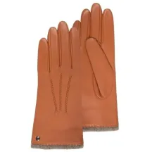 Women's Leather Gloves Lined with Cashmere Tangerine - Isotoner Reference: 18926 | Chapellerie Traclet