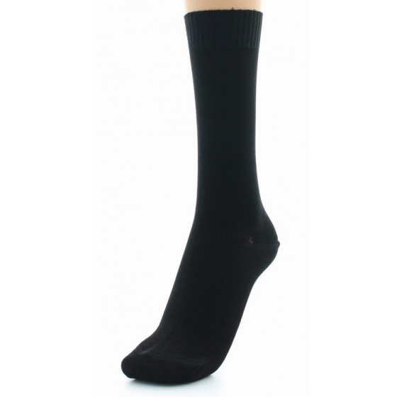 Non-Elastic Sensitive Leg Socks Black Made in France - Perrin