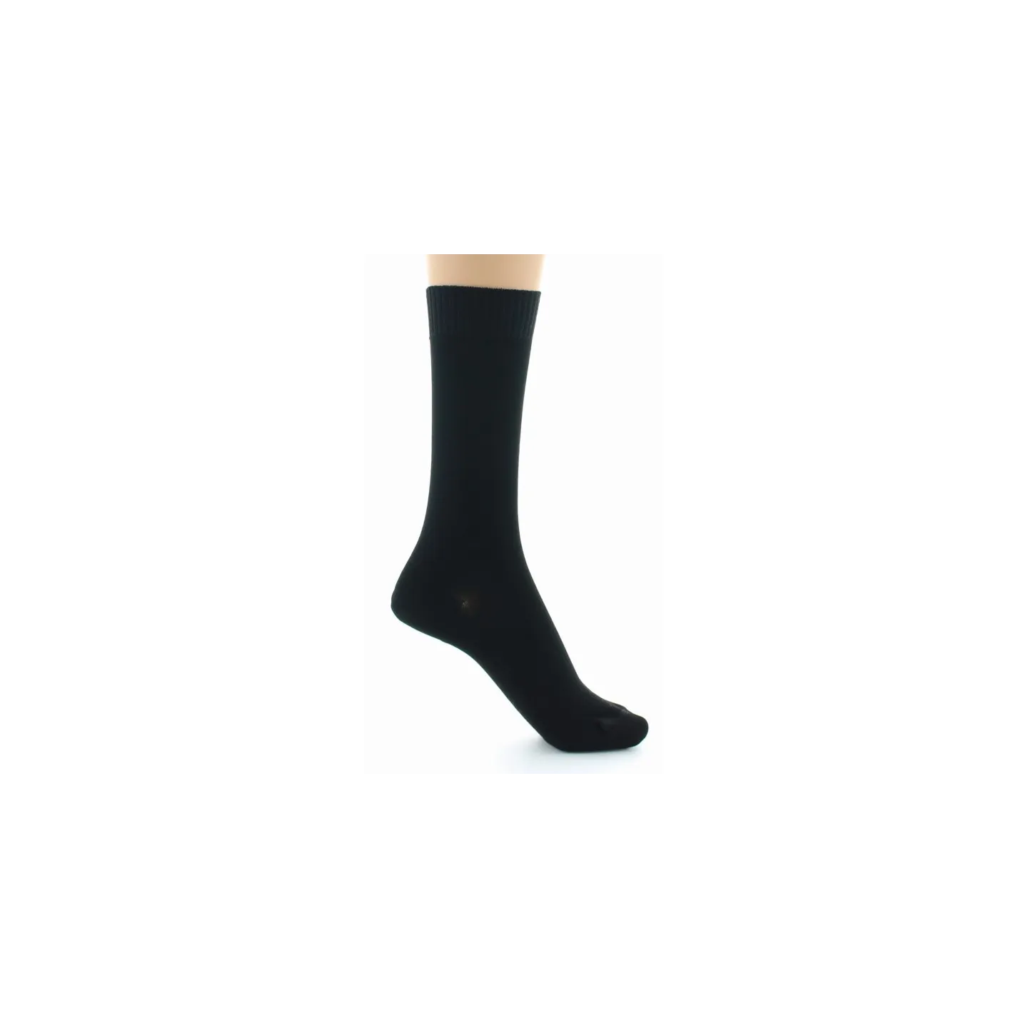 Sensitive Legs Elastic-Free Black Socks Made in France - Perrin Reference: 189237| Chapellerie Traclet