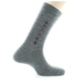 Men's Gray Wool Socks Made in France - Perrin