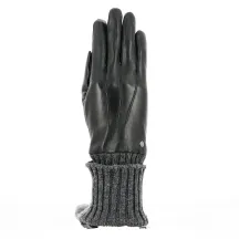 Gants Cuir Doublé Polaire Noir - Isotoner Référence : 15043