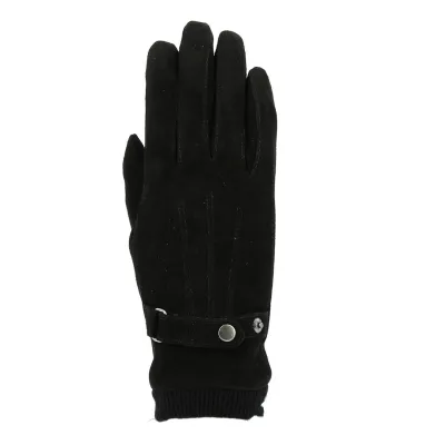 Gants Cuir Chèvre Doublé Polaire Noir - Isotoner Référence : 15047