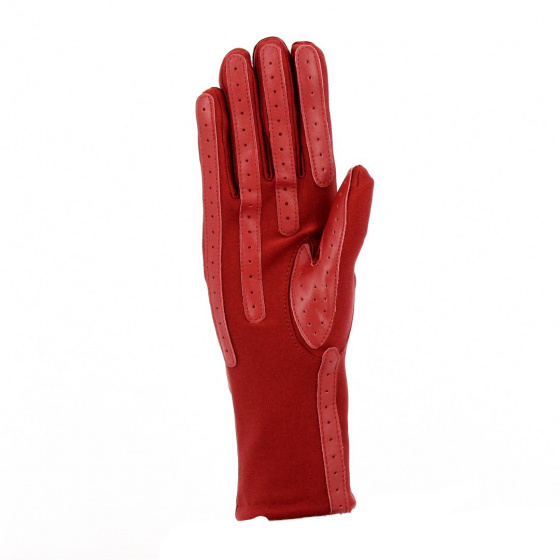 Gants Polyester Chevrons Cuir Doublé Polaire - Isotoner Gants Polyester Chevrons Cuir Doublé Polaire - Isotoner