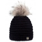 Black Naiade Pom-Pom Beanie - Pipolaki