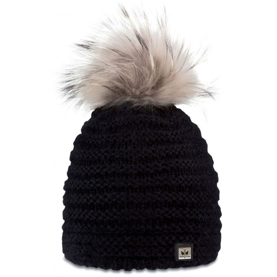 Black Naiade Pom-Pom Beanie - Pipolaki