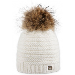 White Naiade Pompom Beanie - Pipolaki