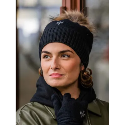 Bonnet Giulia Strass Noir - Pipolaki
