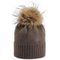 Giulia Star Pompom Beanie Taupe - Pipolaki