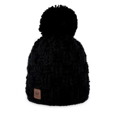 Bonnet à Pompon Armony Noir - Pipolaki