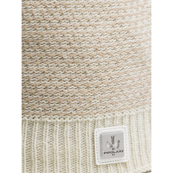 Bonnet à Pompon Blanche Ecru - Pipolaki Bonnet à Pompon Blanche Ecru - Pipolaki