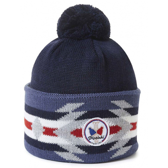 Navy Charles Pompom Beanie - Pipolaki