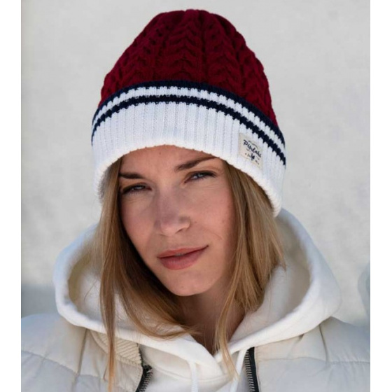 Red & White Arasi Beanie - Pipolaki
