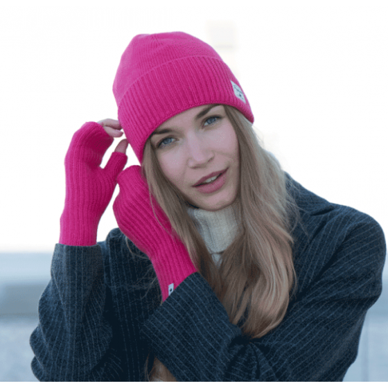 Women's Celeste Pink Beanie - Pipolaki